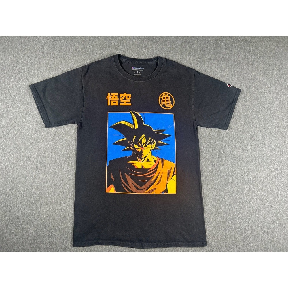 Champion × Dragon Ball Z Goku Box Graphic Black T- Shirt Size S